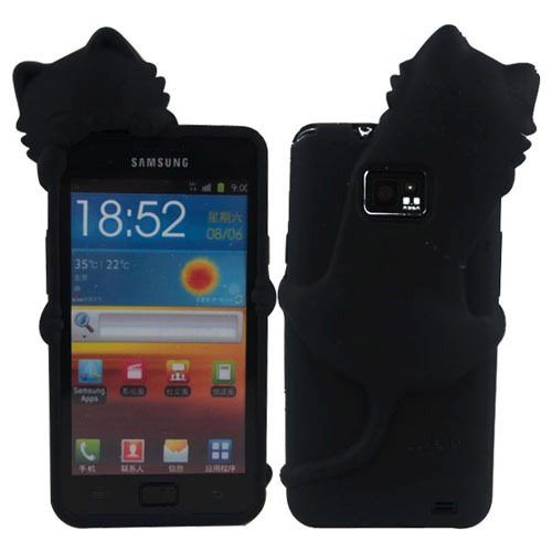 Capa Gatinho Kiki Case Samsung I9100 Galaxy S2 Preta